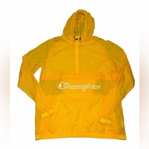 Champion mens M yellow windbreaker